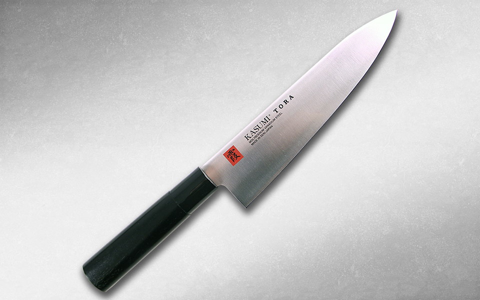 Нож кухонный Шеф Tora 200 мм, Kasumi, 36851, сталь AUS-6A, стабилизированная древесина, чёрный