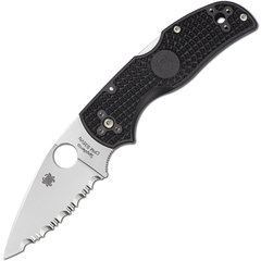 Фото Нож складной Native® 5 Lightweight Spyderco 41SBK5, сталь СРМ® S30V Satin Serrated, рукоять термопластик FRN, чёрный