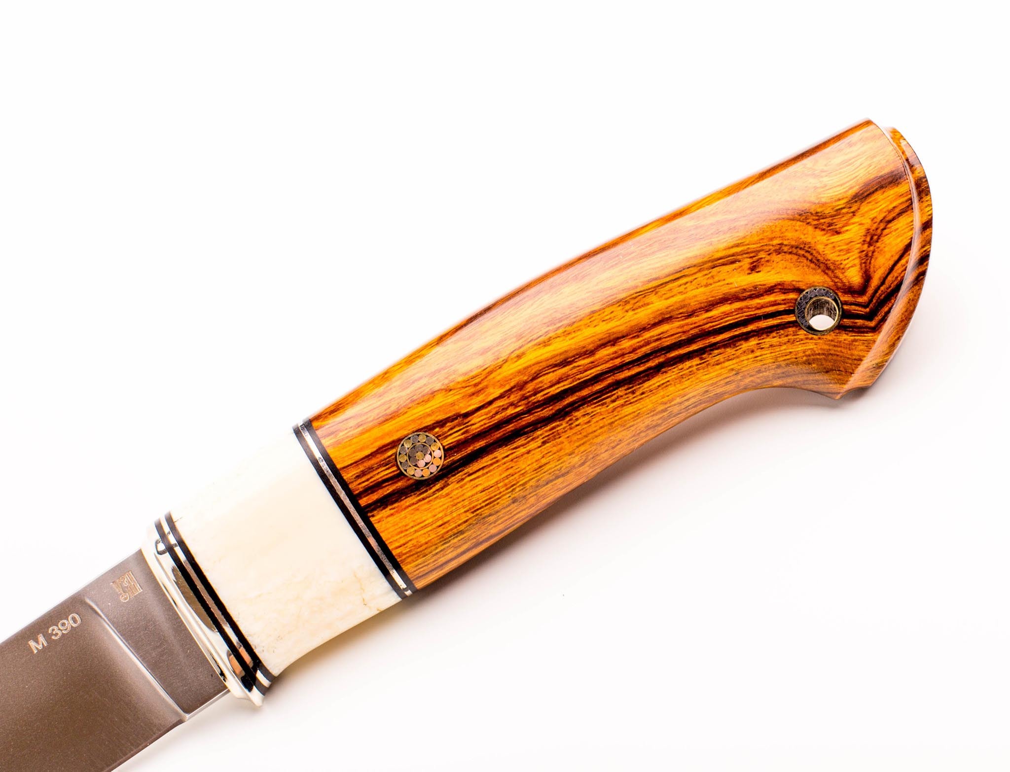 Нож Лидер 3, сталь M390, железное дерево, вставка рог лося - фото 2