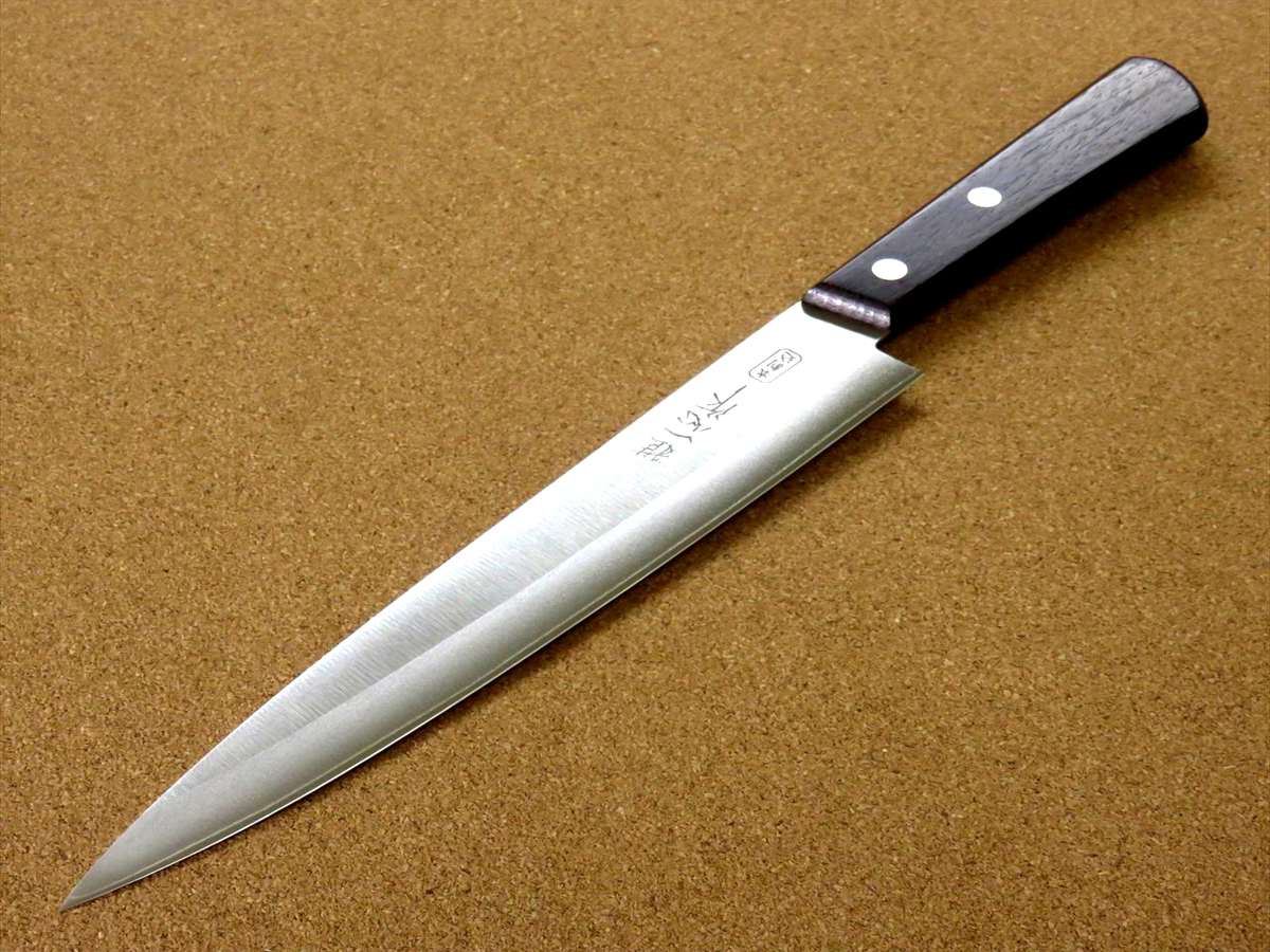 Кухонный нож для тонкой нарезки, Special Offer, Kanetsugu, 2006, сталь AUS-8/SUS410, в картонной коробке - фото 4