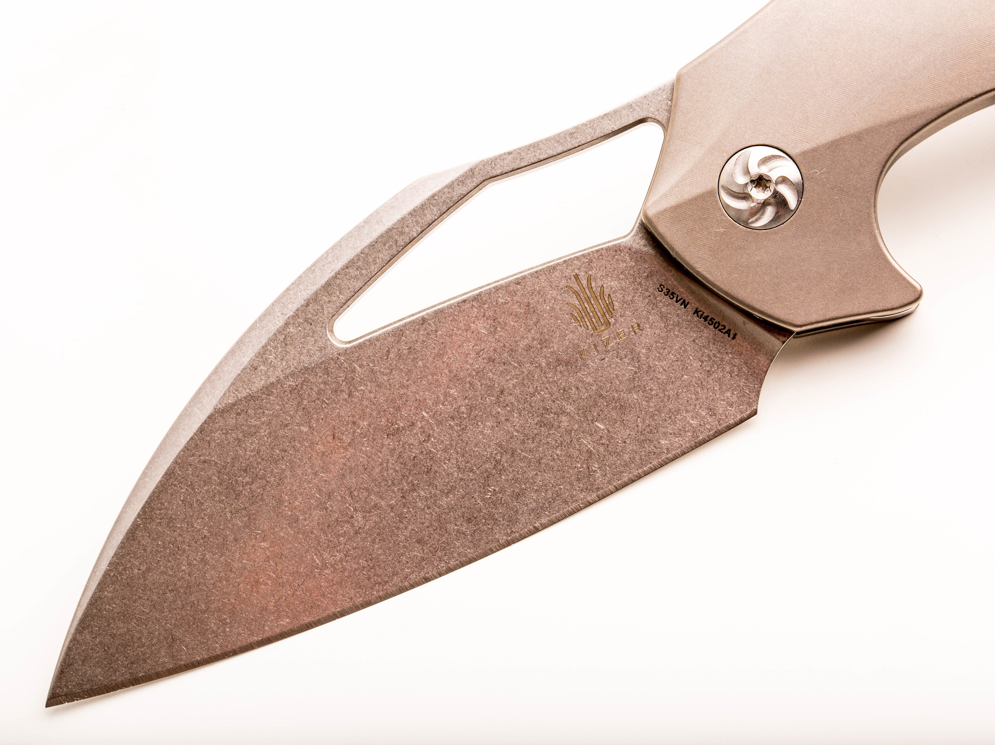 Складной нож Kizer Megatherium, сталь CPM-S35VN, рукоять титан - фото 4