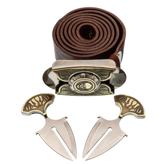 Фото Ремень-нож Череп Keeperbelt, латунь