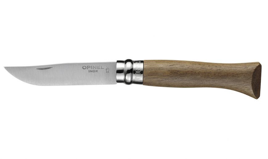 Нож складной Opinel №6 Walnut Tree, сталь Sandvik™ 12С27, рукоять орех, 002025 - фото 6