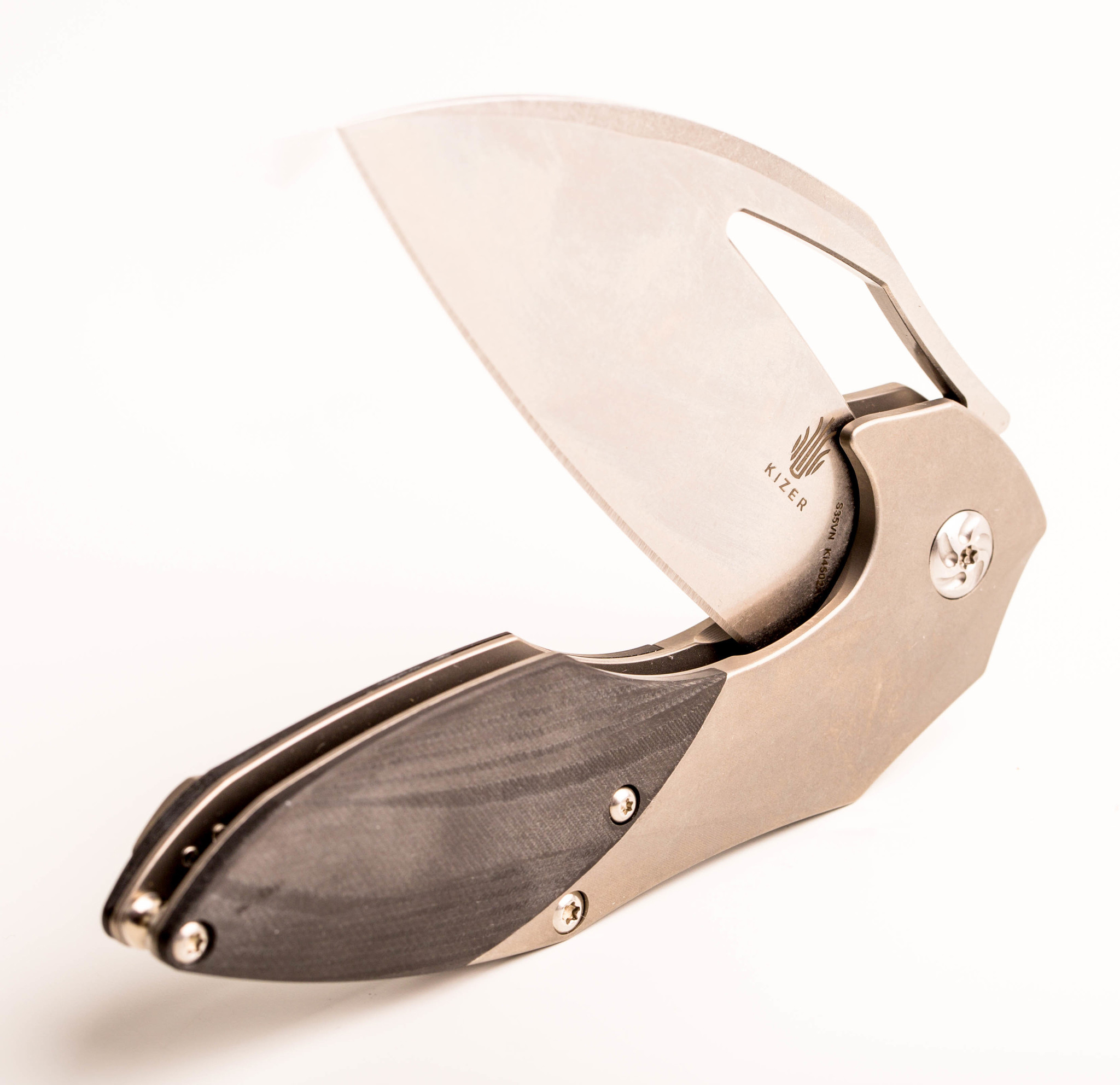 Складной нож Kizer Megatherium, сталь CPM-S35VN, рукоять титан - фото 9