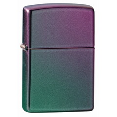 Фото Зажигалка ZIPPO Classic с покрытием Iridescent, латунь/сталь, фиолетовая, матовая, 36x12x56 мм
