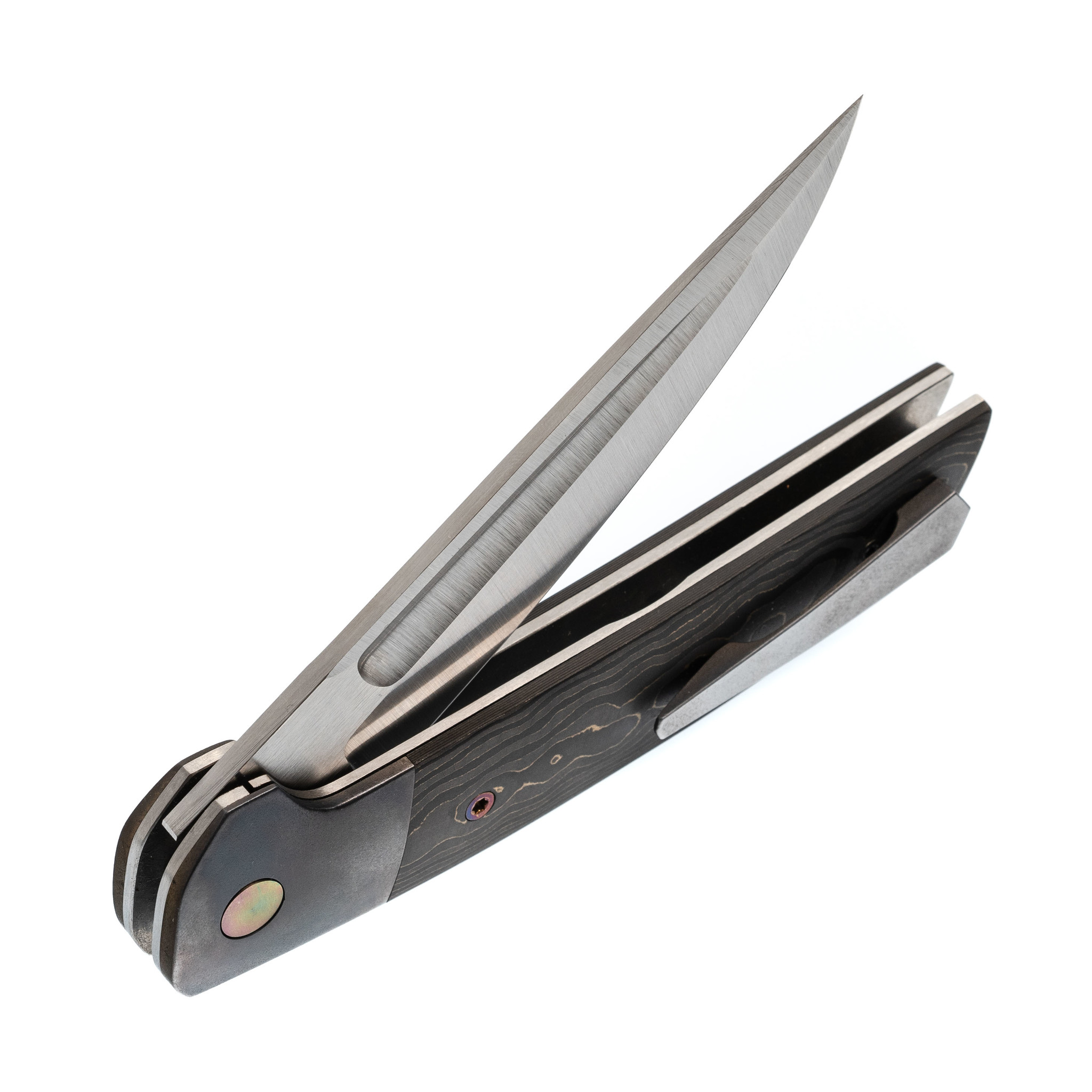 Складной нож Mehanikknives №1, сталь M398, рукоять карбон от Ножиков