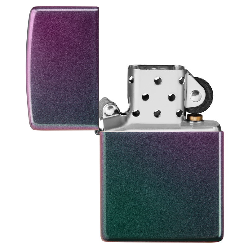 Зажигалка ZIPPO Classic с покрытием Iridescent, латунь/сталь, фиолетовая, матовая, 36x12x56 мм - фото 4