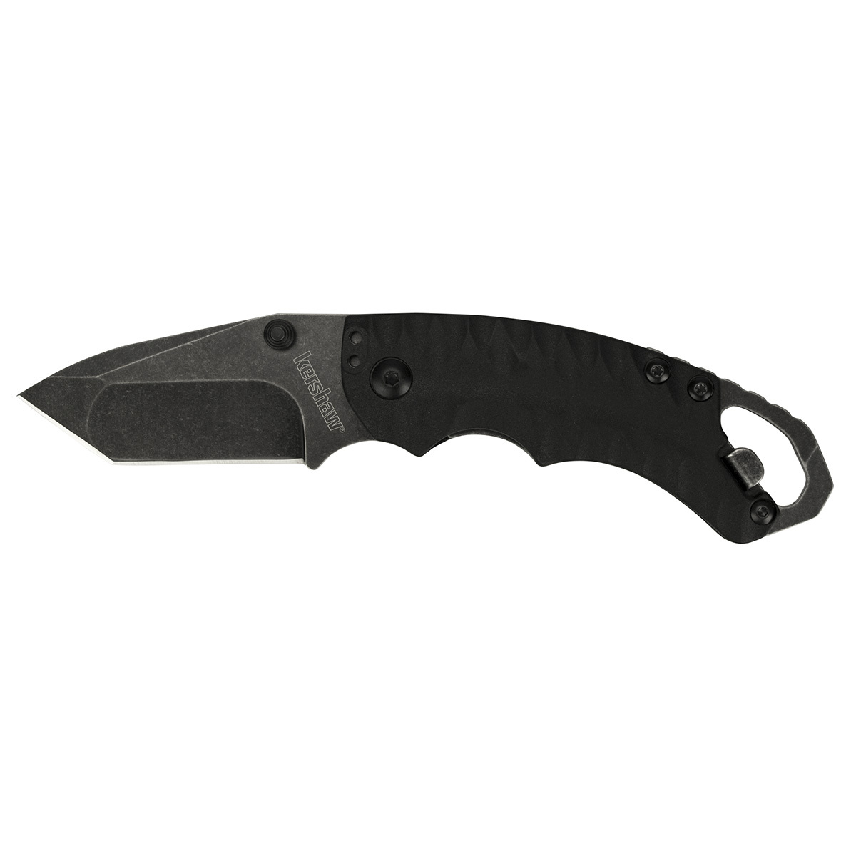 Нож складной Shuffle II - KERSHAW 8750TBLKBW, сталь 8Cr13MoV c покрытием BlackWash™, рукоять термопластик GFN чёрного цвета - фото 1