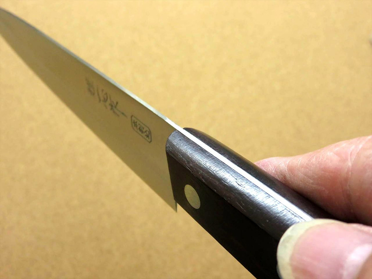 Кухонный нож для тонкой нарезки, Special Offer, Kanetsugu, 2006, сталь AUS-8/SUS410, в картонной коробке - фото 6