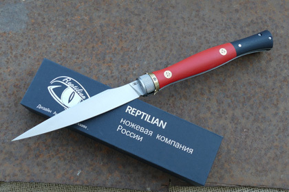 Складной нож Reptilian Кабальеро-04NEW, сталь D2, рукоять G10, красный