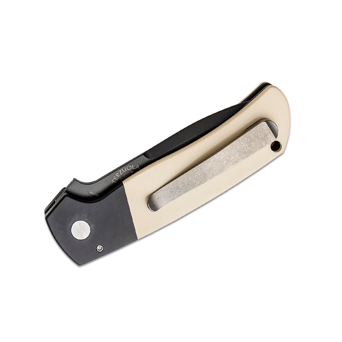 Складной нож Pro-Tech Terzuola Tuxedo ATCF, сталь CPM MagnaCut, рукоять алюминий/микарта - фото 2