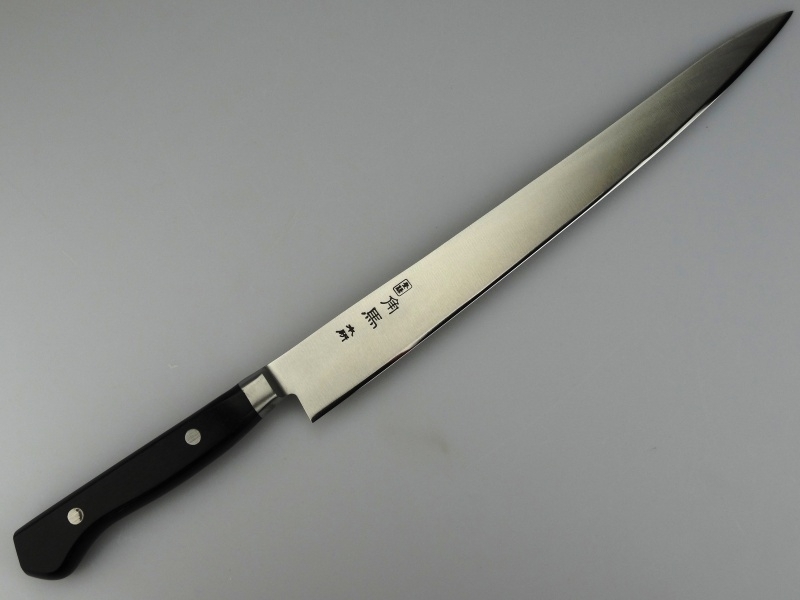 фото Нож кухонный филейный shimomura, сталь dsr1k6, рукоять pakka wood