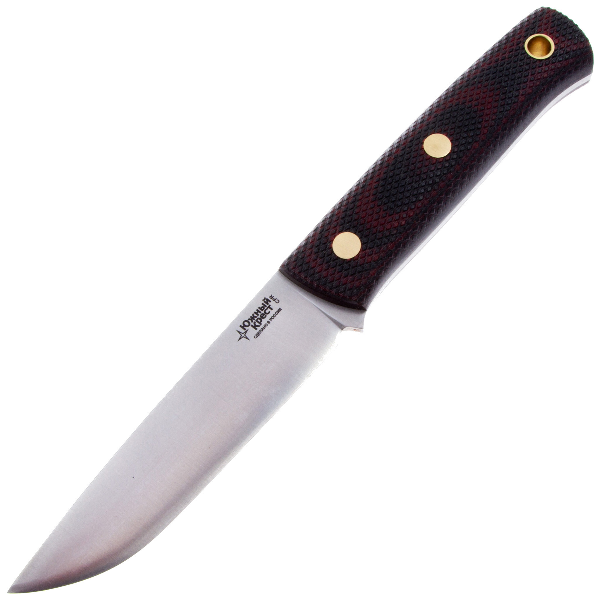 Нож Южный Крест М2, сталь VG-10, рукоять микарта черно-красная