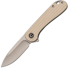 Фото Складной нож Civivi Elementum, сталь D2, рукоять G10, бежевый
