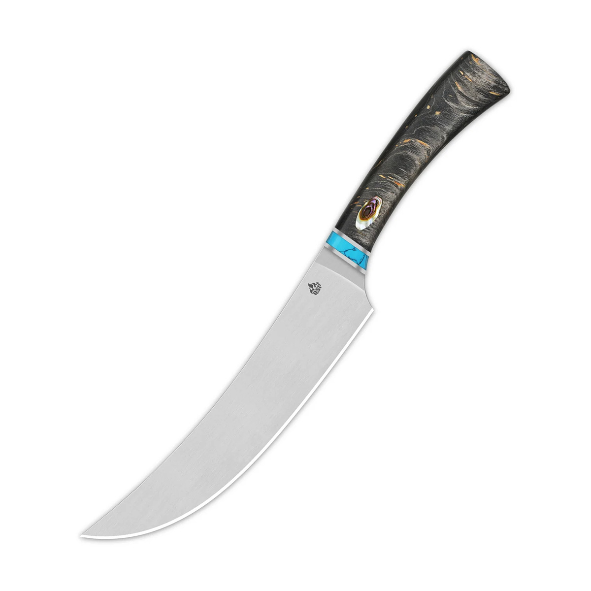 Кухонный нож пчак QSP Noble Series, сталь 14C28N, рукоять дерево айронвуд нож пчак шархон текстолит олово чирчик 11 12 см