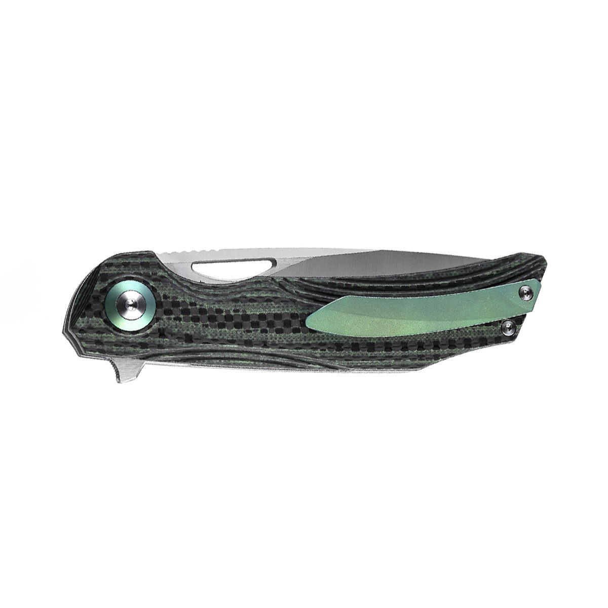 Складной нож Bestech Falko, сталь 154CM, рукоять G10/Carbon fiber, зеленый - фото 2