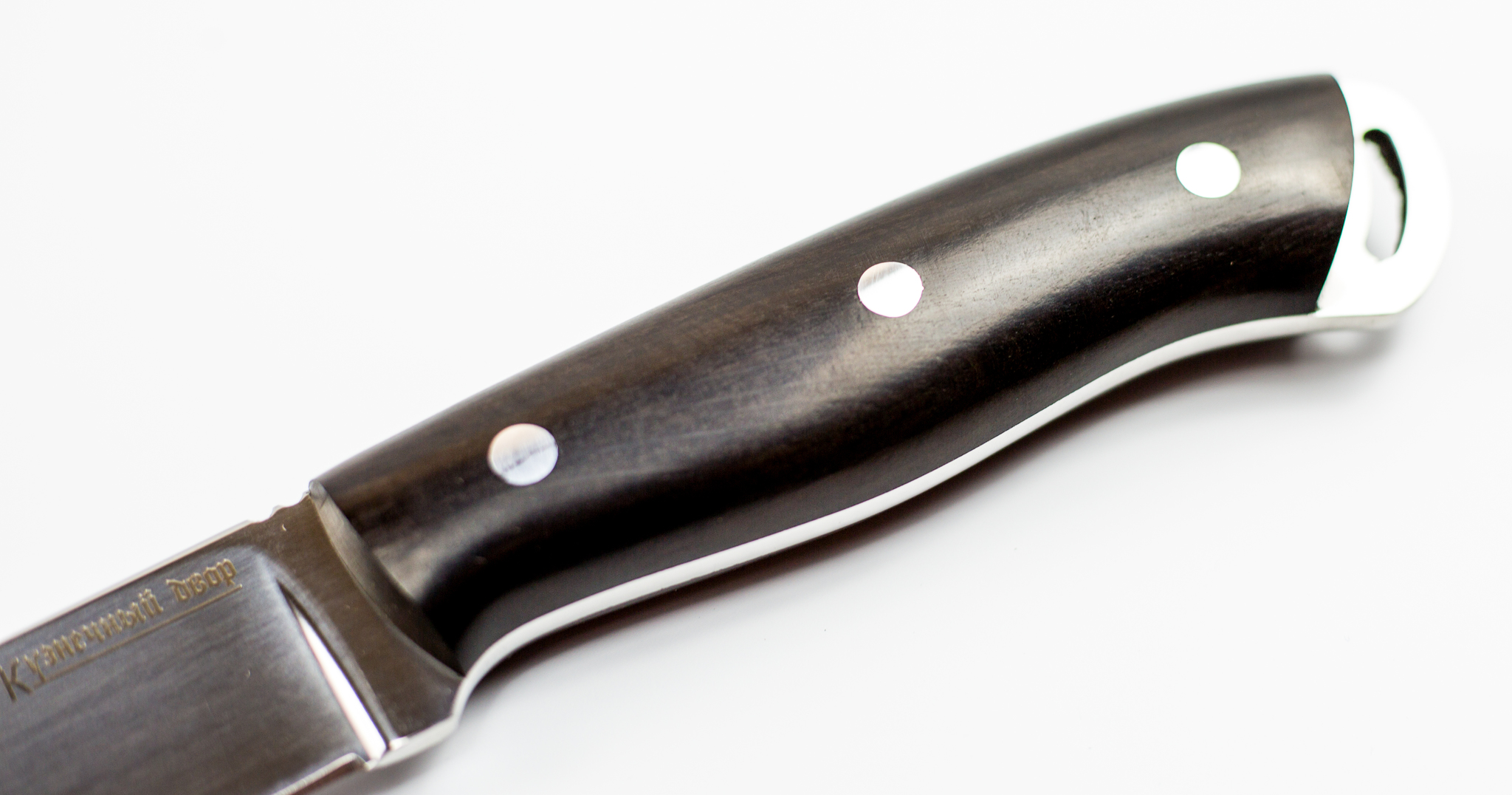фото Нож цельнометаллический игла, сталь d2, рукоять граб ножи крутова