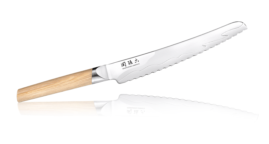 Нож для хлеба KAI Seki Magoroku Composite 230 мм, сталь VG-MAX, рукоять дерево