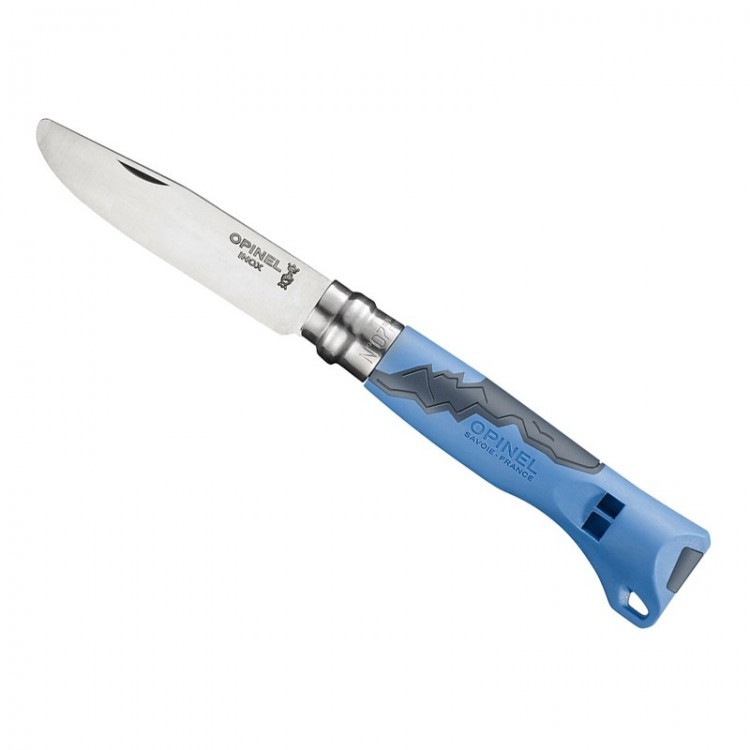 Нож Opinel №7 Outdoor Junior, закругленное острие, нержавеющая сталь, синий - фото 2