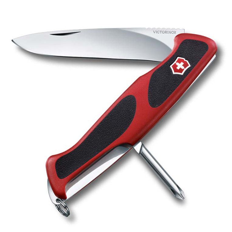 Нож перочинный Victorinox RangerGrip 53 0.9623.C 130мм 5 функций красно-чёрный - фото 1