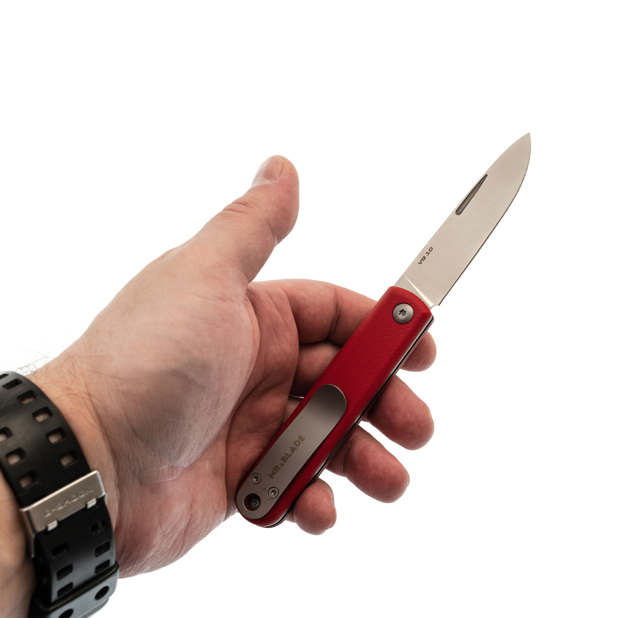 Складной нож Mr.Blade Morsetto, сталь VG10, рукоять G10, красный - фото 4
