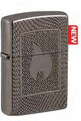 Фото Зажигалка ZIPPO Armor® с покрытием Black Ice®, латунь/сталь, чёрная