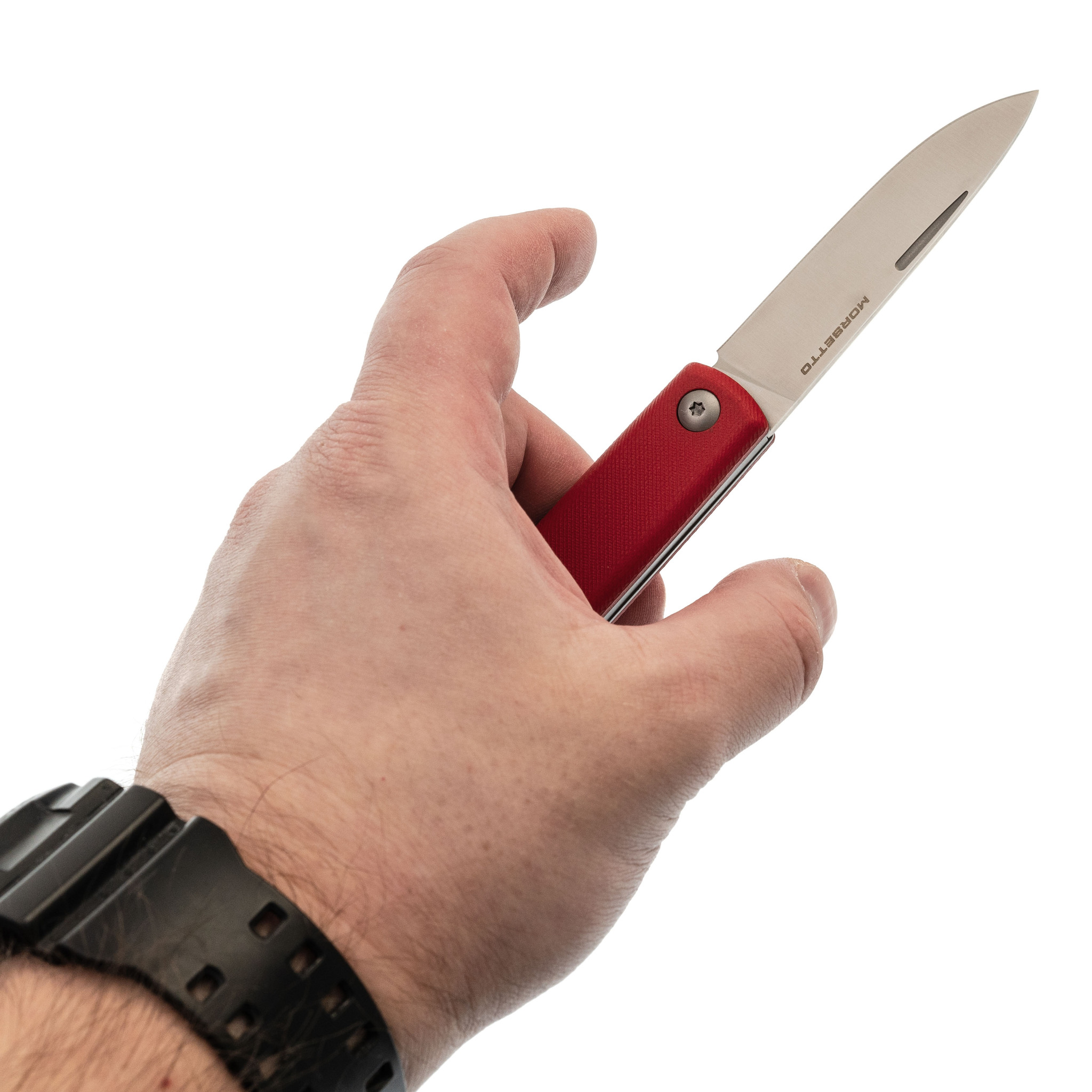 Складной нож Mr.Blade Morsetto, сталь VG10, рукоять G10, красный - фото 5