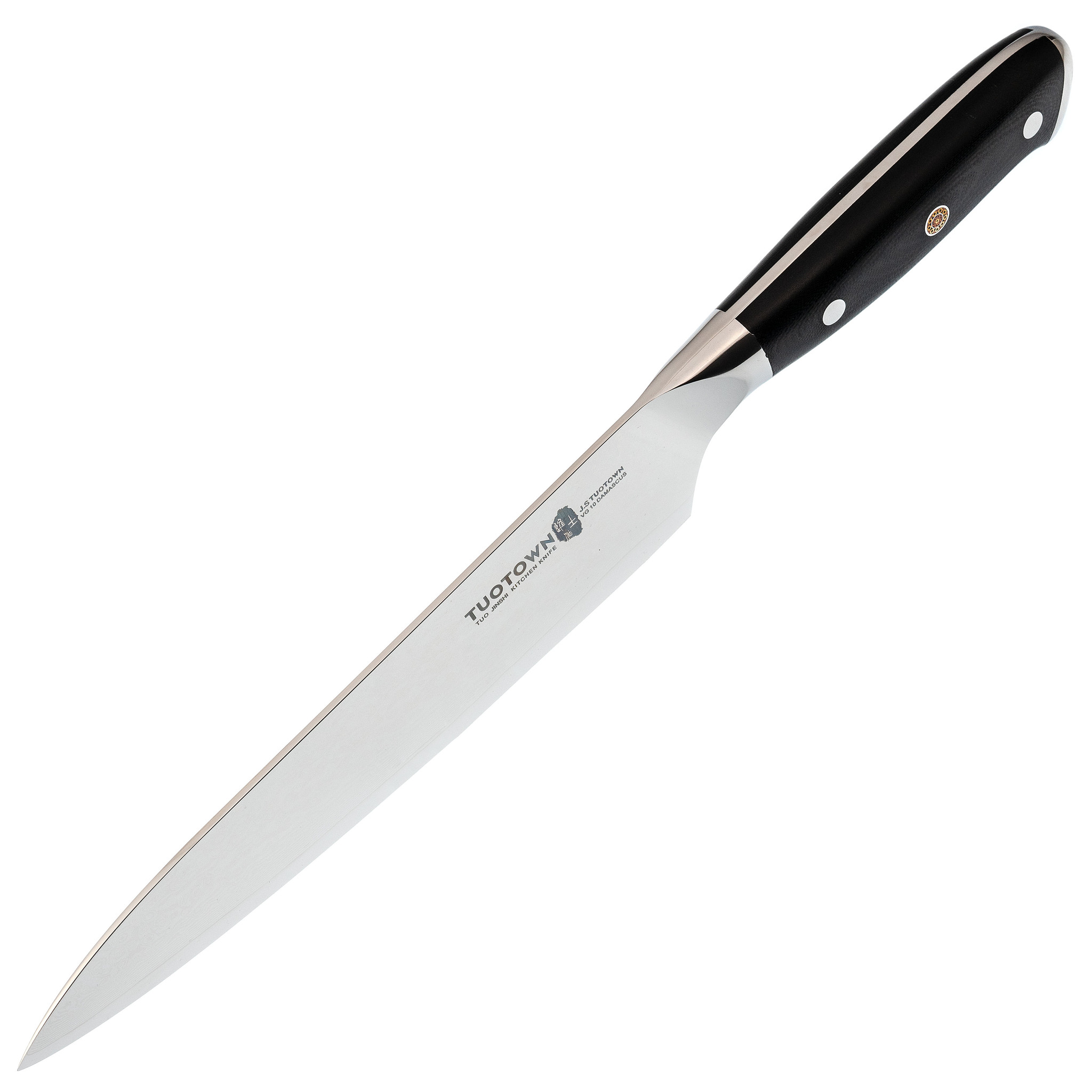 Нож кухонный Шеф Tuotown, серия D.JS, VG10 Дамасская сталь - фото 2