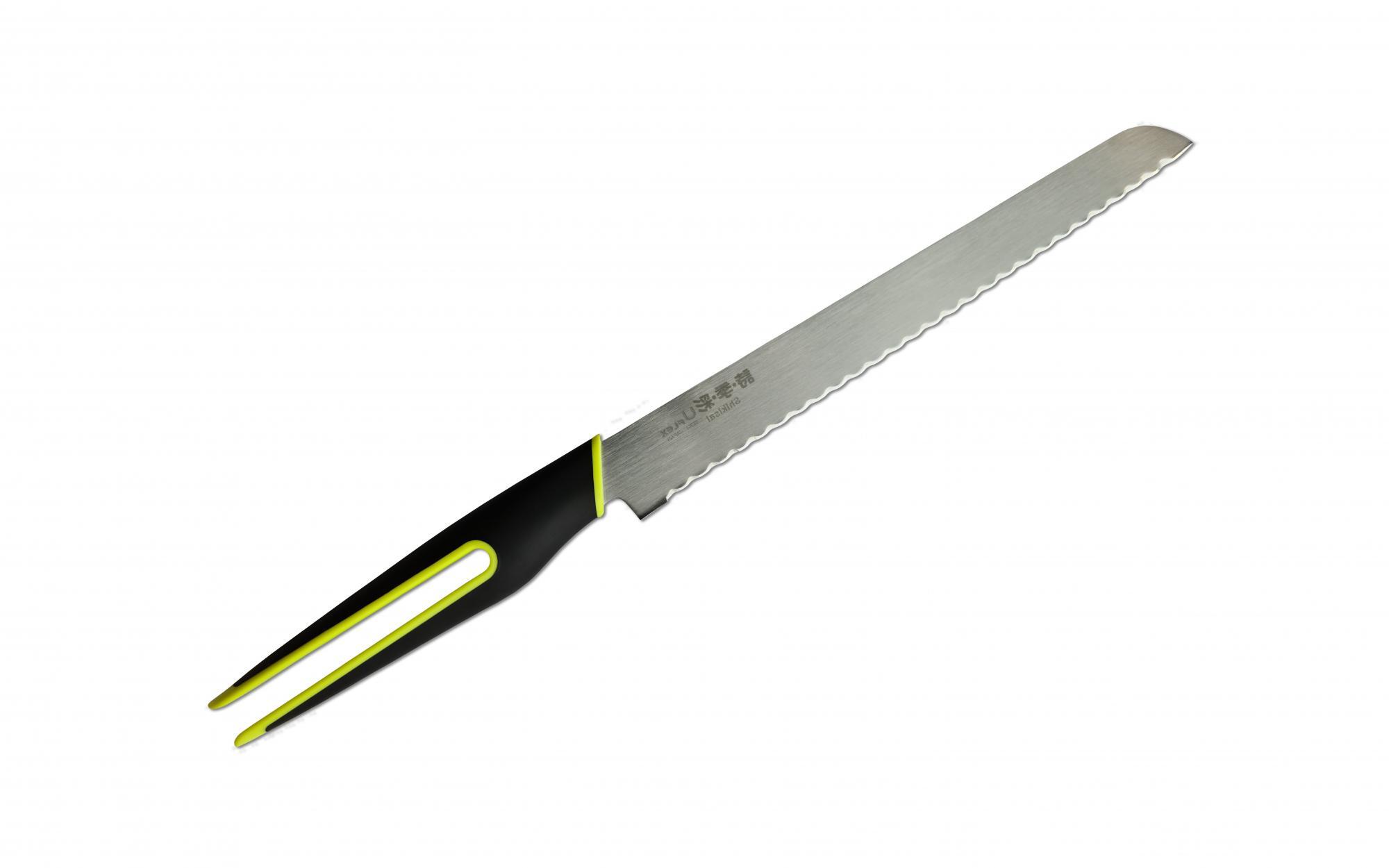 Кухонный нож для хлеб Shikisai U-Flex Shizu Hamono, сталь 420J2 , рукоять эластомер