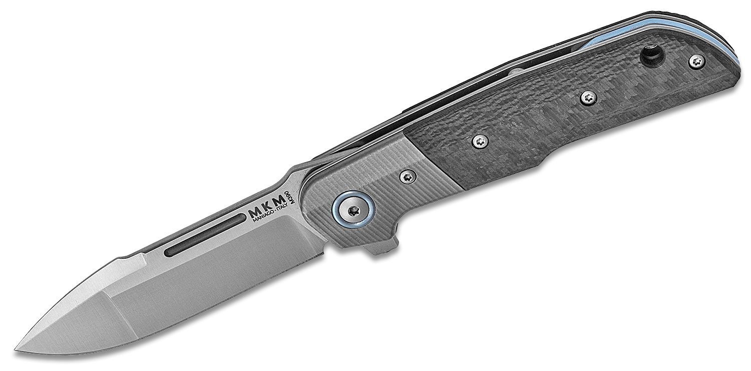 Складной нож MKM Clap, сталь M390, рукоять титан/карбон