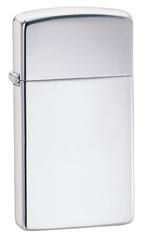 Фото Зажигалка ZIPPO Slim®, латунь с покрытием High Polished Chrome, серебристая, глянцевая, 30х10x55 мм