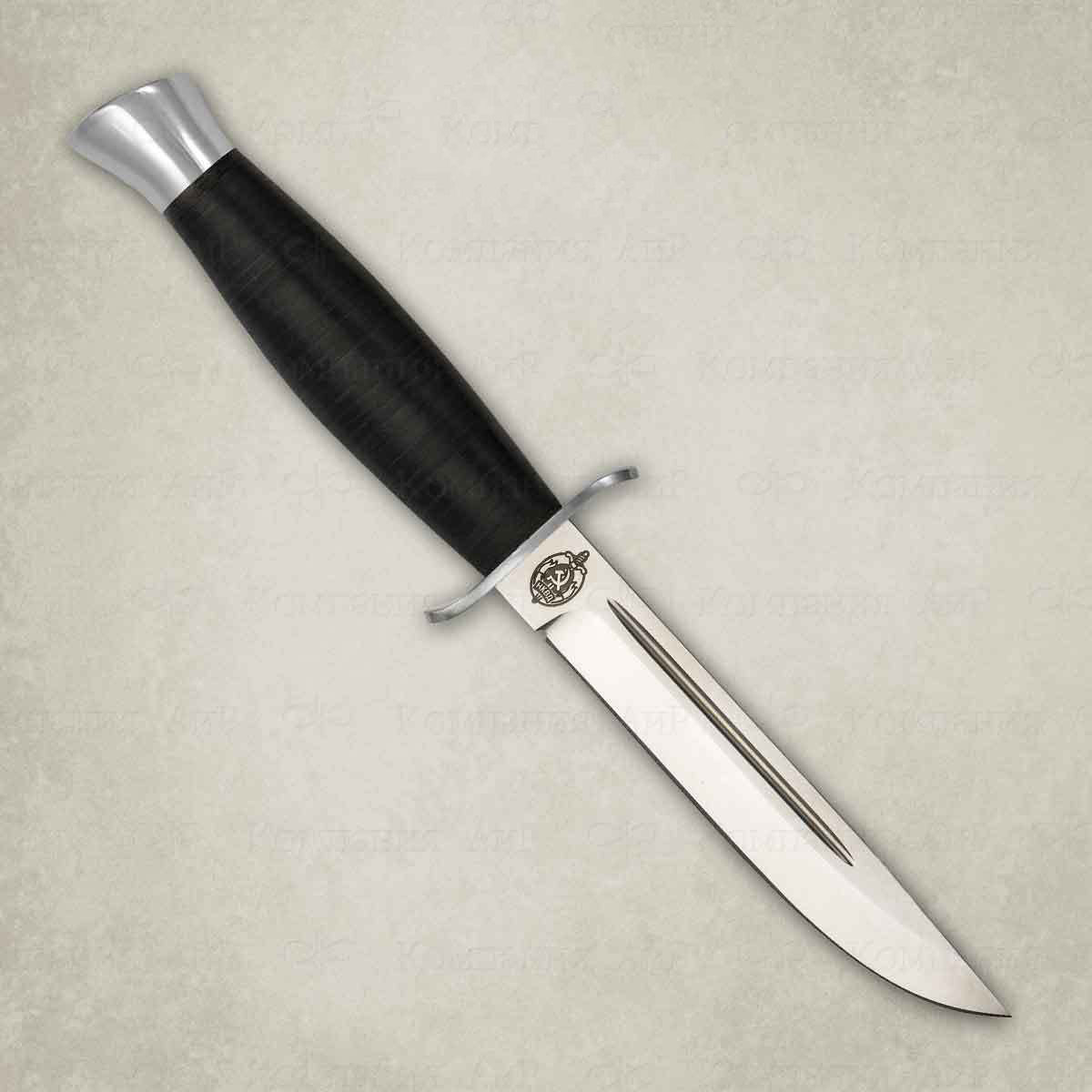 Нож АиР Финка-2, сталь ЭП-766, рукоять кожа - фото 1