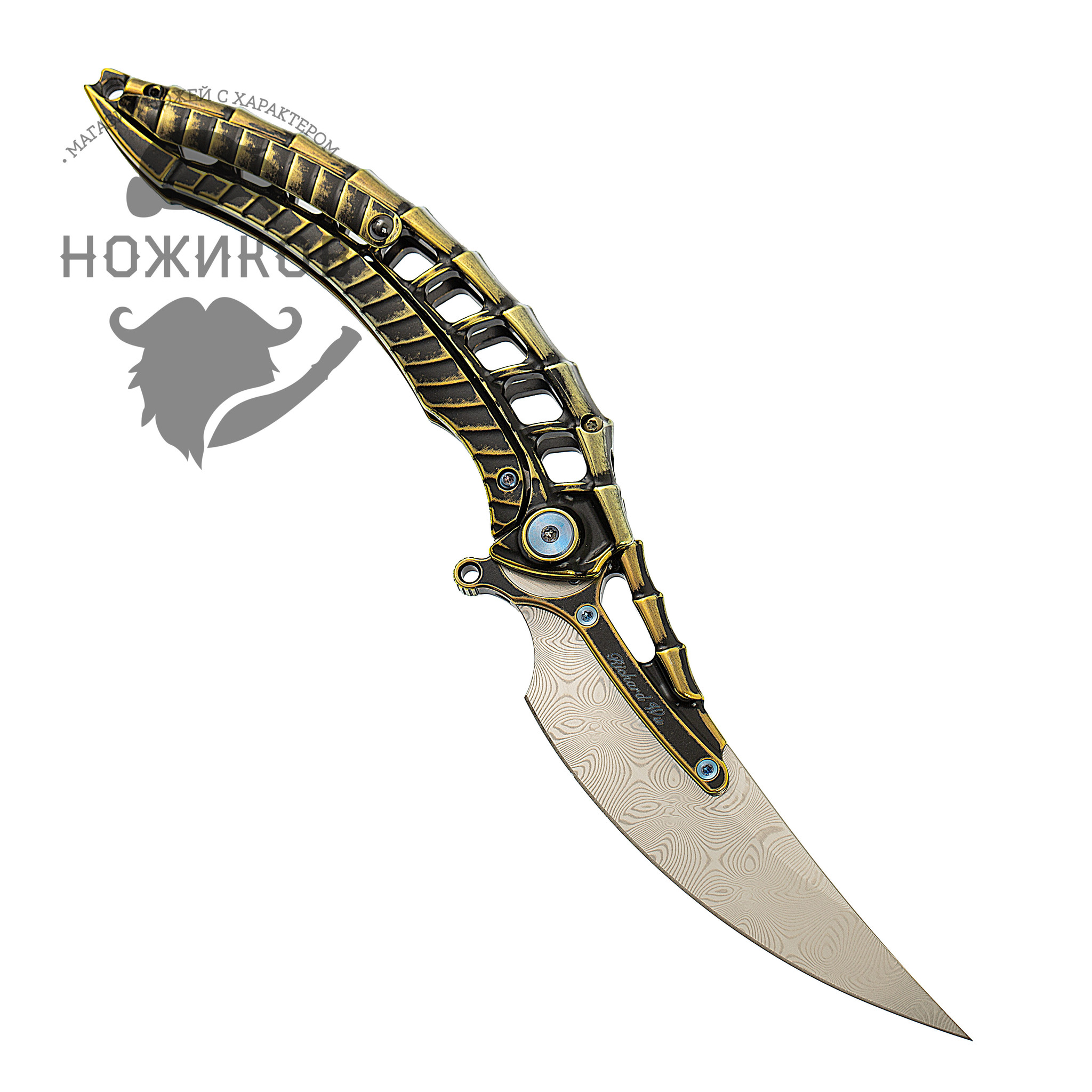 Складной нож Alien Gold с тактической ручкой, Limited Edition от Ножиков