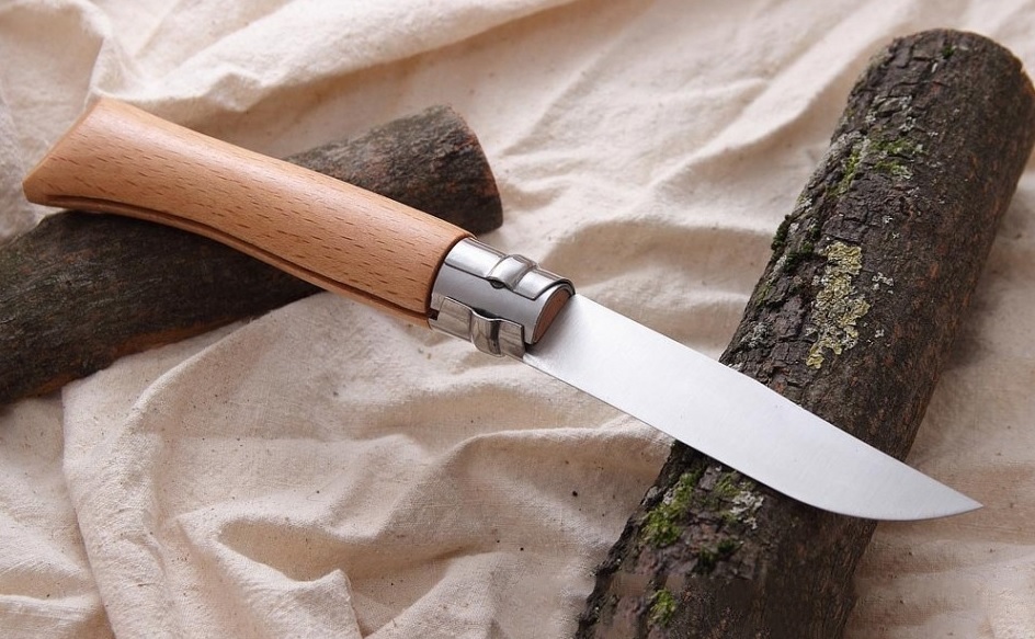 Нож складной Opinel №10 VRI Tradition Inox, сталь Sandvik™ 12С27, рукоять бук, 123100 - фото 4