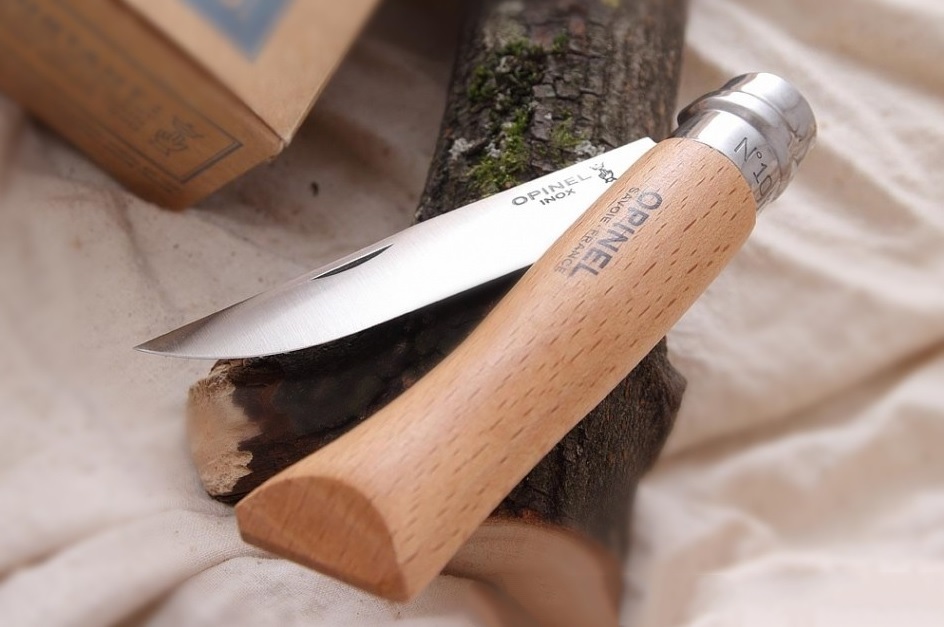 Нож складной Opinel №10 VRI Tradition Inox, сталь Sandvik™ 12С27, рукоять бук, 123100 - фото 5