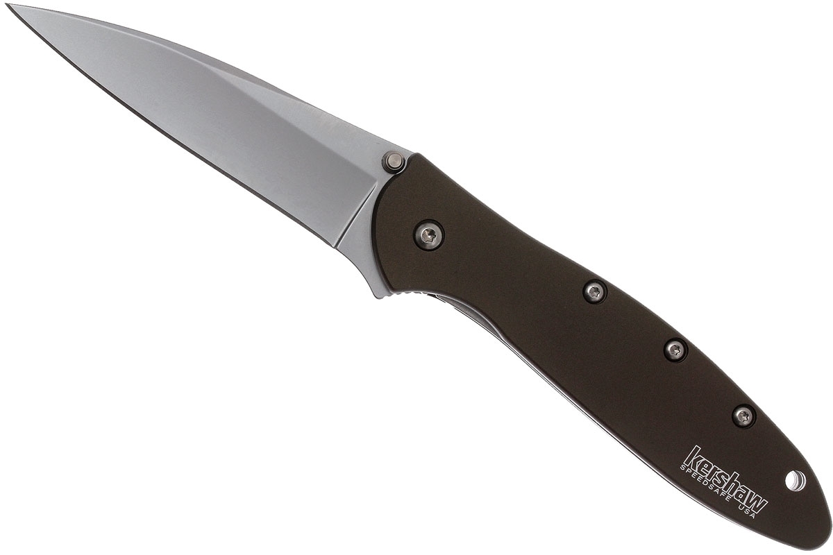 Складной нож Leek - Kershaw 1660OL, сталь Sandvik™ 14C28N, рукоять анодированный алюминий оливкового цвета - фото 3