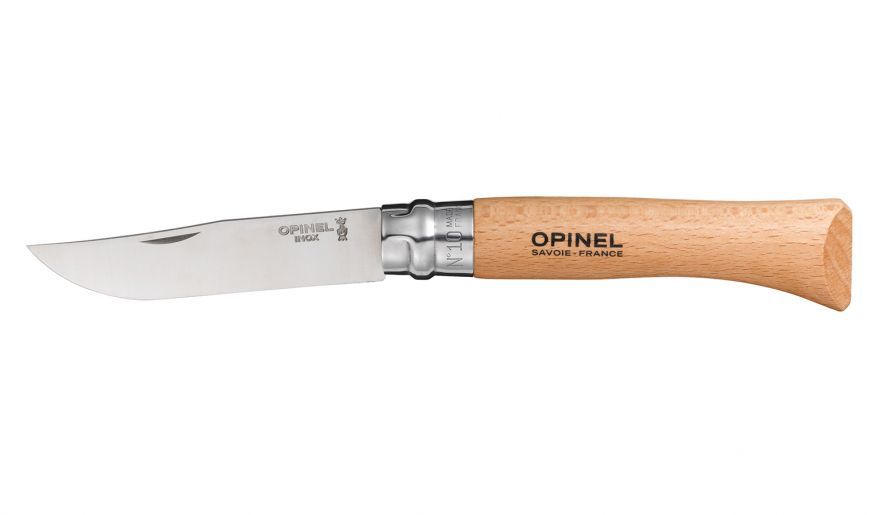 Нож складной Opinel №10 VRI Tradition Inox, сталь Sandvik 12С27, рукоять бук, 123100 от Ножиков
