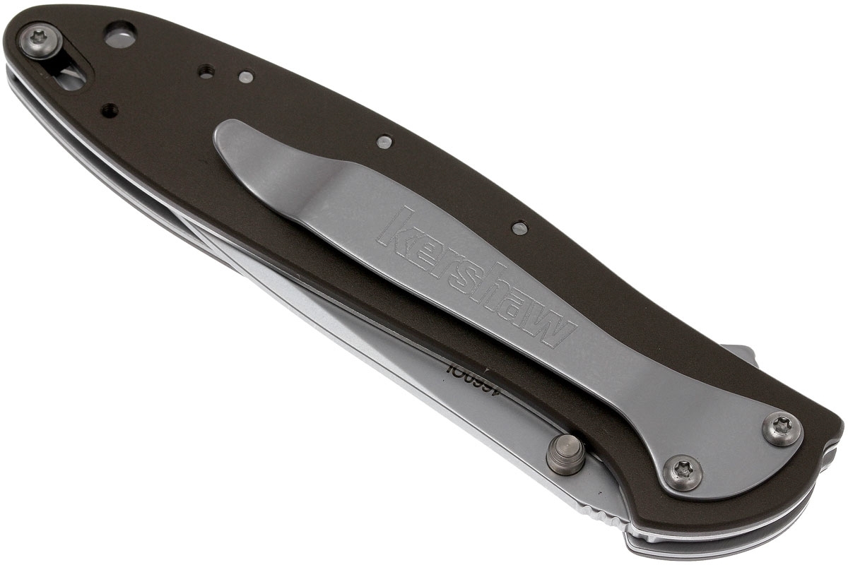 Складной нож Leek - Kershaw 1660OL, сталь Sandvik™ 14C28N, рукоять анодированный алюминий оливкового цвета - фото 6