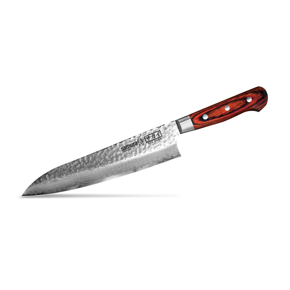 Нож кухонный Samura SAKAI Шеф 210мм, дамаск