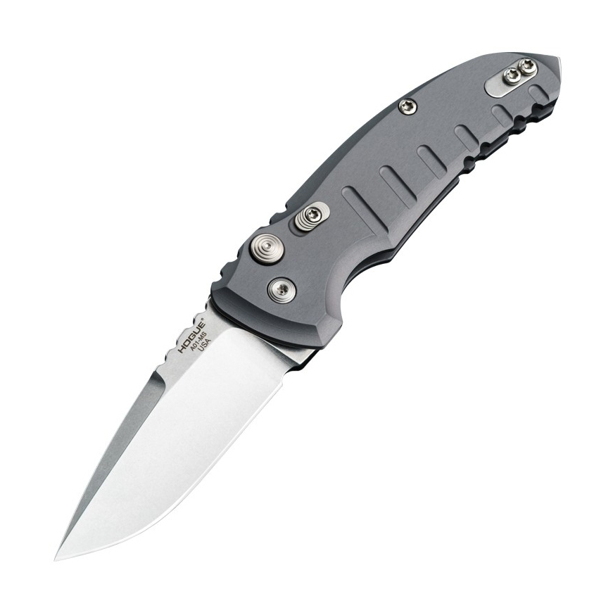 фото Складной нож hogue a01-microswitch, сталь cpm 154, рукоять алюминиевый сплав, темно-серый