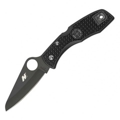 Фото Складной нож Salt 1 - Spyderco C88PBBK, сталь H-1 Black Titanium Nitride Plain, рукоять термопластик FRN, чёрный