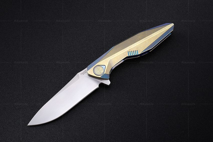 Нож складной 1508s Rikeknife, сталь M390, Titanium - фото 1