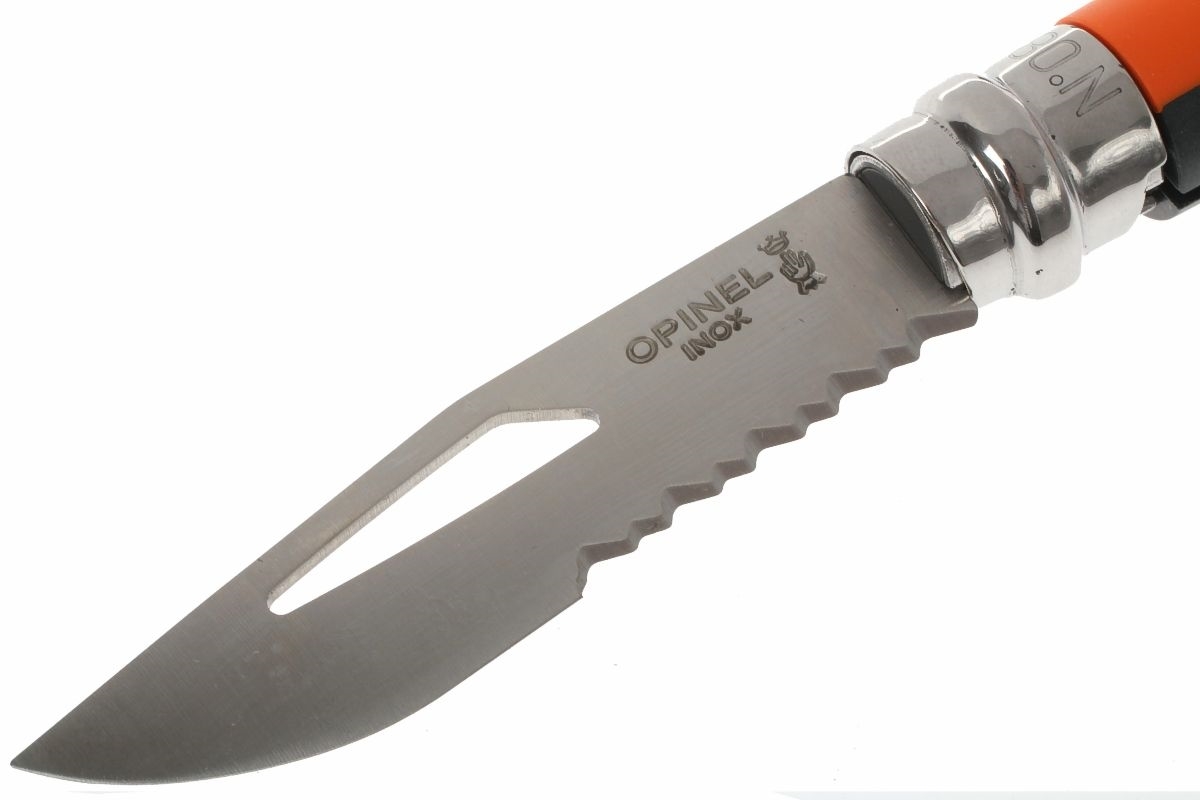 фото Нож складной opinel №8 vri outdoor orange, сталь sandvik 12c27, рукоять термопластик, оранжевый, 001577