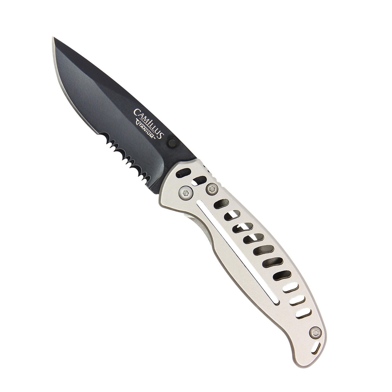 Нож складной Camillus EDC3, сталь AUS-8, рукоять нержавеющая сталь, серый от Ножиков
