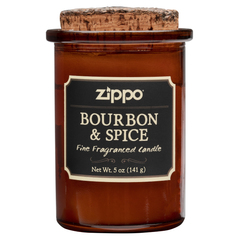 Фото Ароматизированная свеча ZIPPO Bourbon & Spice, воск/хлопок/кора древесины/стекло, 70x100 мм
