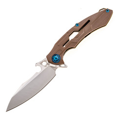Фото Нож складной Rikeknife M3 Brown, сталь 154CM, рукоять титан/G10