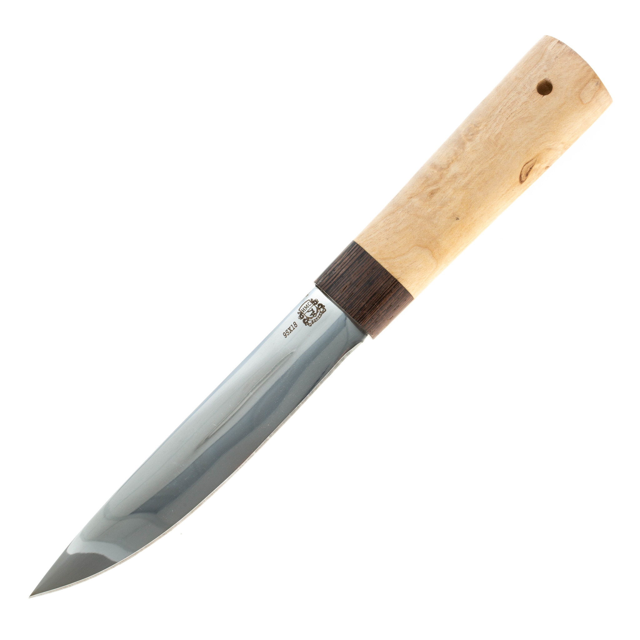 Нож Якутский Таежный 01, сталь 95Х18, рукоять карельская береза