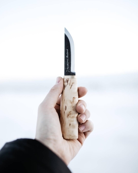 Нож финский Marttiini Carving Arctic, сталь X75Cr1, рукоять карельская береза - фото 7