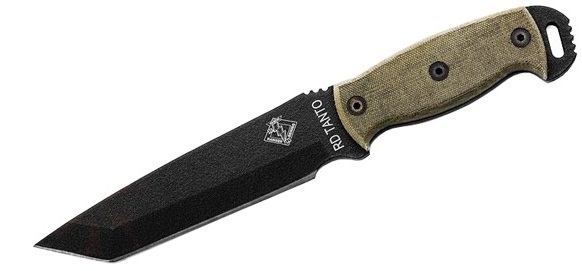 Нож с фиксированным клинком Ontario Ranger RD Tanto, сталь 5160, рукоять микарта, brown/black нож с фиксированным клинком ontario rd6 micarta