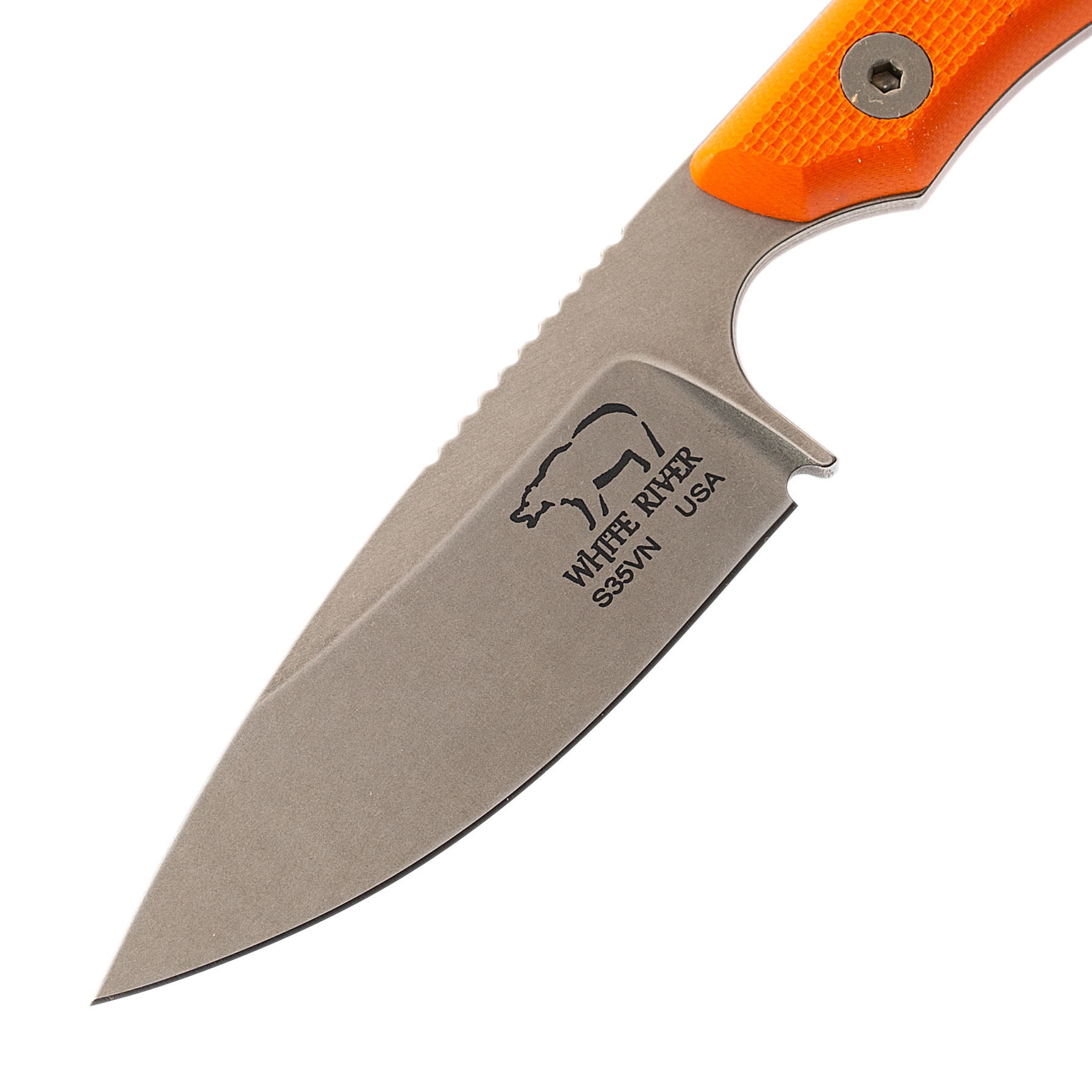 Нож White River M1 Backpacker Pro Stonewash сталь Cpm S35vn рукоять G10 оранжевая Wr Bp Pro